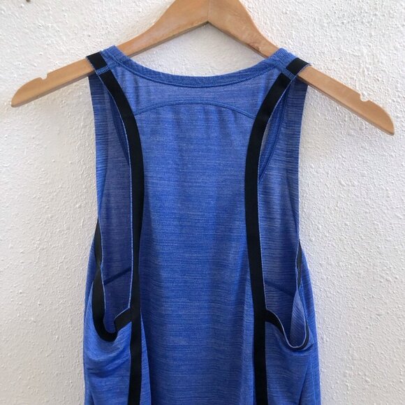 LULULEMON On Track Singlet Heathered Cerulean Blue No Size Tag/ Dot Check Measu - Picture 5 of 10